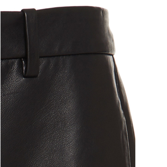 Nili Lotan 6 Lambskin Leather $1295 Straight Leg Tel Aviv Pants Paris Black NEW - Picture 4 of 13